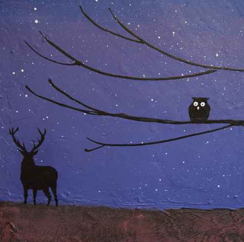 triptych painting nursery