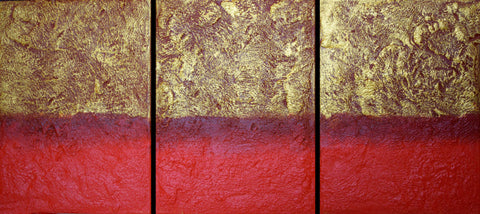 Red orange Infusion canvas triptych