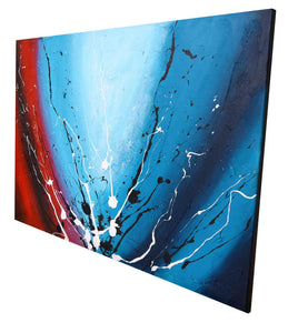 Love and Hate Collide, dramatic abstract painting