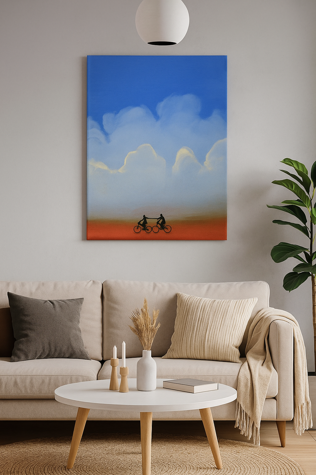 seascape art for sale beach love , beach hut, clouds