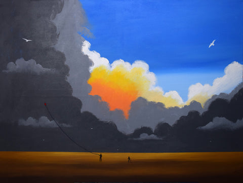 large painting for sale of beach
