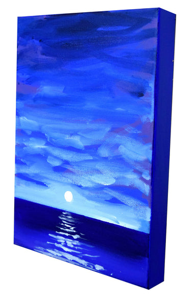 blue seascape painting angle photo