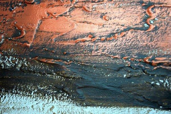 close up copper painting