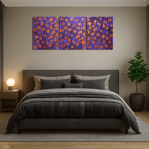 oversized metal wall art " Copper Tones " original abstract art uk