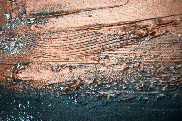 copper wall art close up