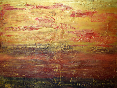 golden abstract painting , Grace of Gold
