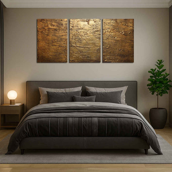 gold beauty on wall cream wall