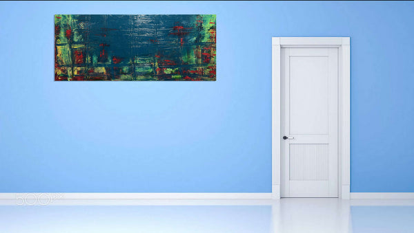 Turquoise Tones abstract paintings for sale