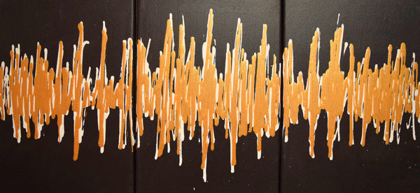 music wall art in gold black