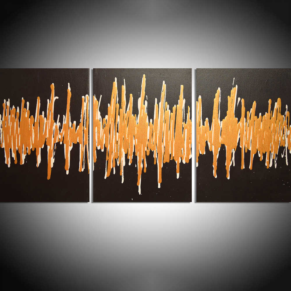 music wall art in gold black 2