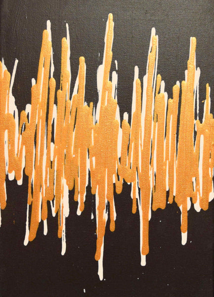 music wall art in gold black