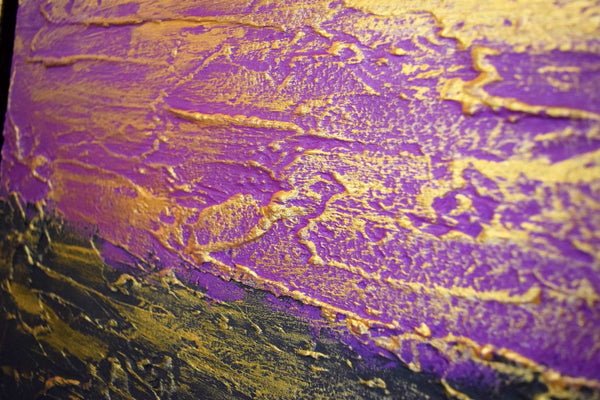 purple painting close up