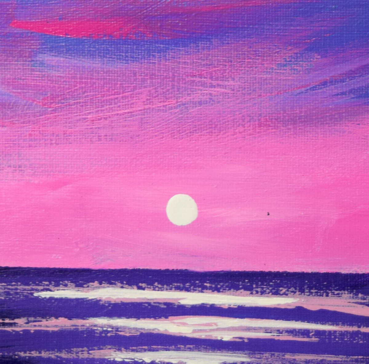 seascape art for sale purple sky calling
