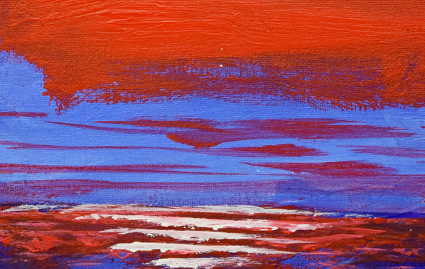 seascape art for sale RED SKY CALLING SEASCAPE PAINTING