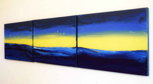 Sea Front seascape yellow sunset painting