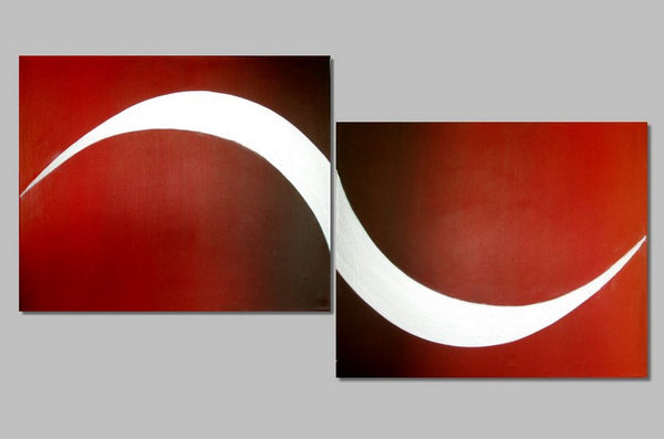 red and silver paintings