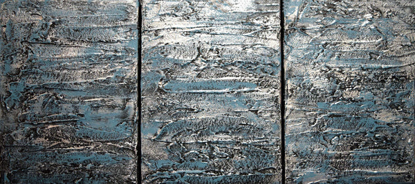 silver paintings with turquoise