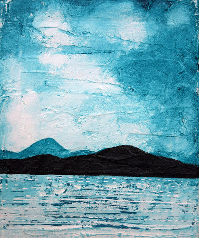 turquoise modern painting