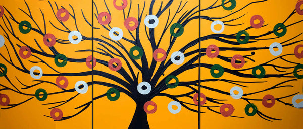 tree_wall_art in yellow