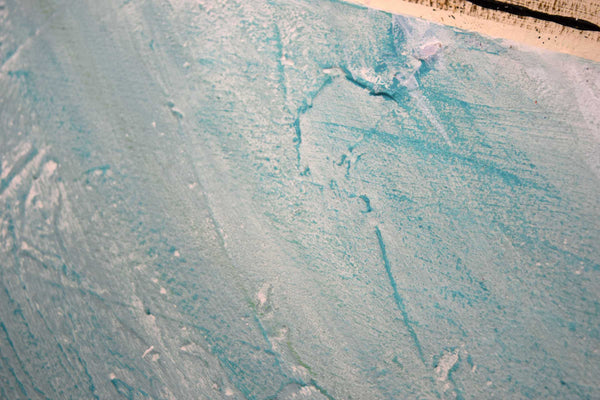 turquoise painting close up