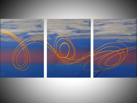 original abstract art uk Art and Soul triptych canvas paintings for sale