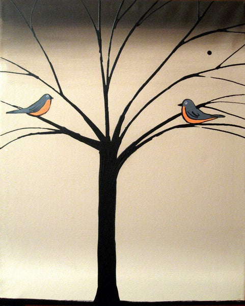 Bird Seasons bird wall art canvas