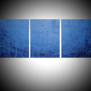 Blue Bayou 3 piece wall art abstract