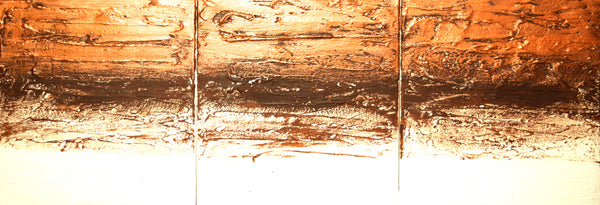 triptych style paintng on canvas copper painting box square style