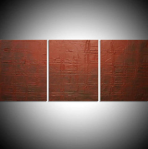 brown abstract paintings Earth Tones 3 piece wall art abstract