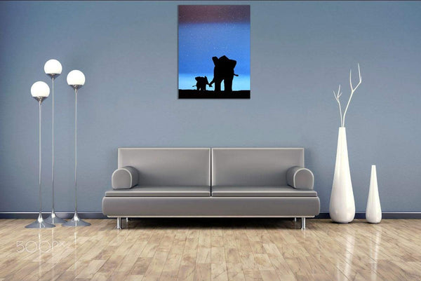 Elephant canvas "Homecoming" modern art for sale