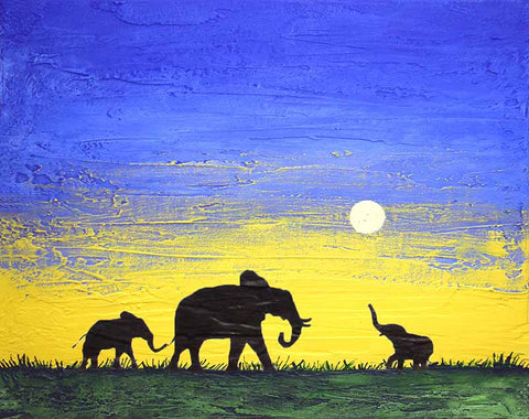 paintings of elephants for sale  "Welcome Home" animal wall art
