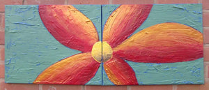 flower painting original Floral wall art acrylic abstract  canvas art decor Ready to Hang Art Decor Artwork