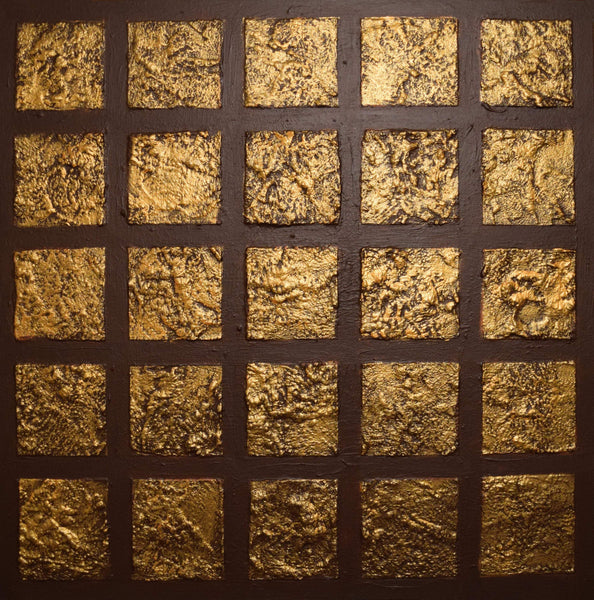 oversized metal wall art  Gold art painting