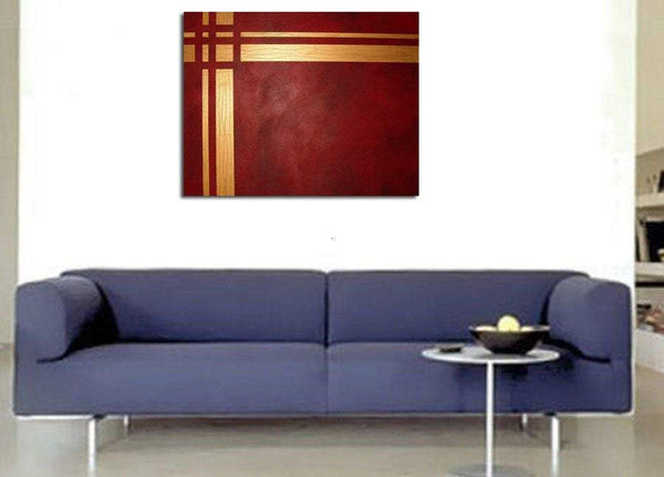 Golden Cross abstract metal wall art uk