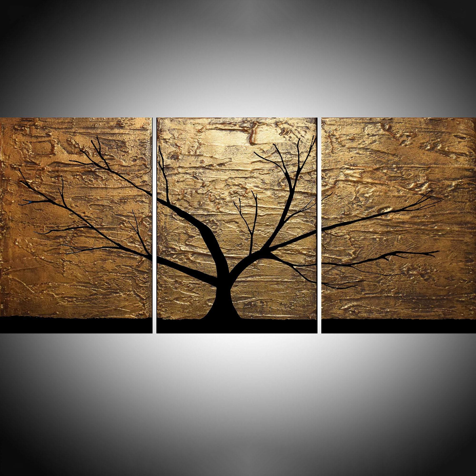 stunning tree paintings for your inspiration Golden Forest gold painting 4 sizes