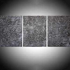 Gray Abstraction 3 piece wall art abstract