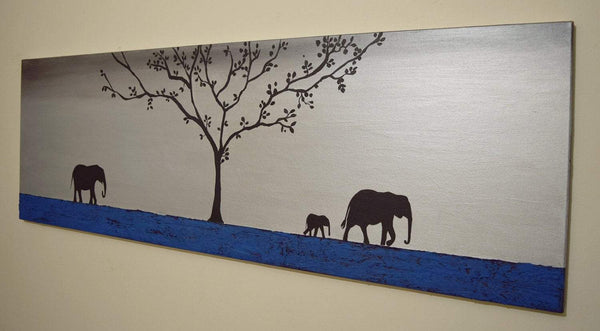 indian elephant wall art on Silver Sunrise