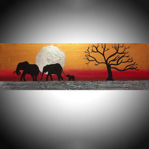 indian elephant art on Silver Sunset