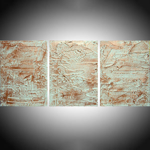 LARGE WALL ART cream gold triptych 3 panel wall contemporary art " Lavish Gold " canvas original painting abstract canvas kunst 48 x 20"