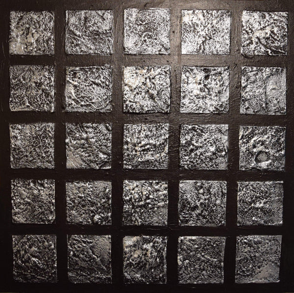 abstract paintings for sale oversized metal wall art Silver blocks contemporary art