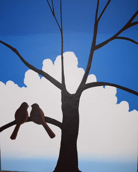 birds on a wire painting Together Forever bird art pictures