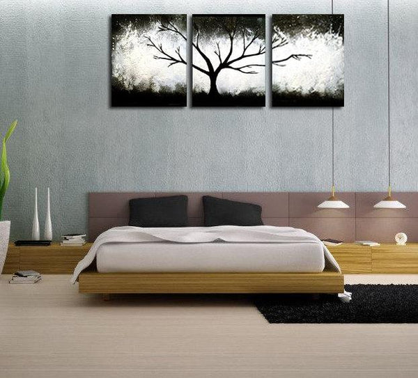 tree art black and white art for sale " the Wild Wood  " tree of life on canvas