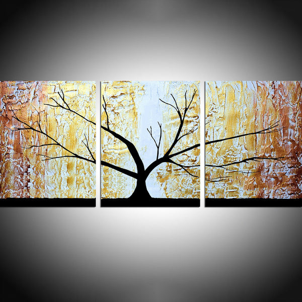 oversized metal wall art abstract tree painting  Sanctuary Tree large painting canvas