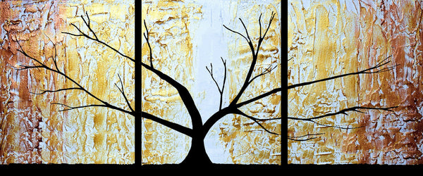 abstract tree painting oversized metal wall art  Sanctuary Tree large painting canvas