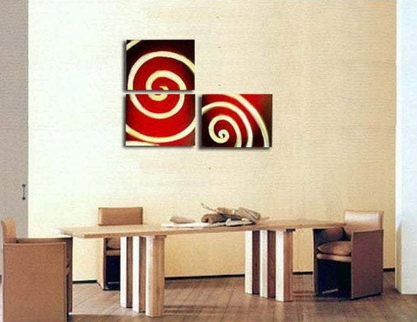 triptych 3 panel extra large canvas wall art  "bullseye" 35.5x12 inches feather darts abstract canvas darts 3 panel original triptych