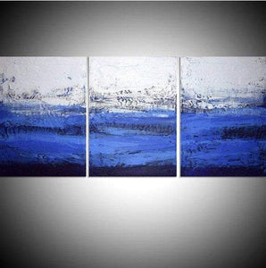 Triptych canvas painting Ultramarine Triptych