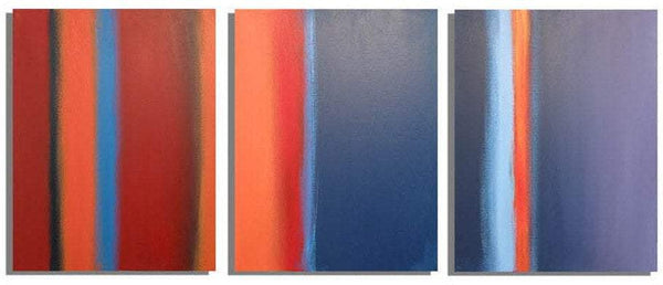 canvas triptych painting for sale in impasto " Colour Flats " large wall art