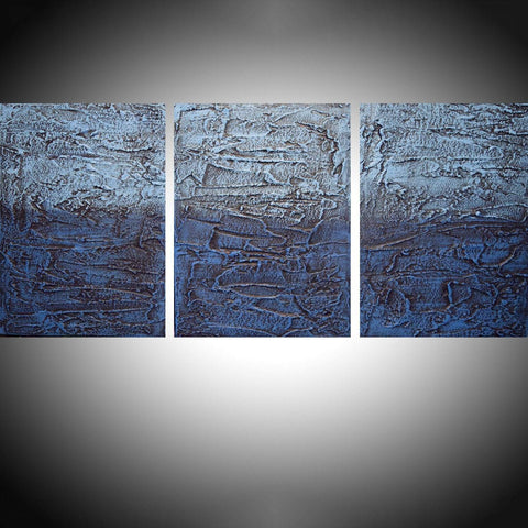 abstract blue painting " Blue Tones 3 " 3 big sizes