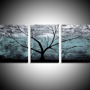 Turquoise Wood tree painting images