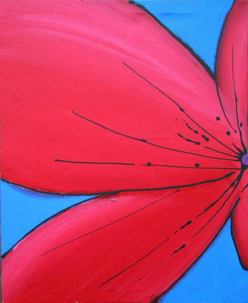 Wall triptych art "floral hacienda" modern painting Abstract Painting flower floral art  huge wall art large 3 big canvas sizes